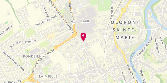 Plan de Boutique Lindt Oloron, 2 avenue Marechal Lattre de Tassigny, 64400 Oloron-Sainte-Marie