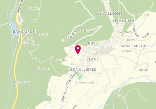 Plan de Les Délices de Sabatine, 213 Route de Pont de Clans, 06420 Clans