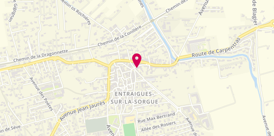 Plan de Boulangerie Pâtisserie Coulais, 4 place du Béal, 84320 Entraigues-sur-la-Sorgue