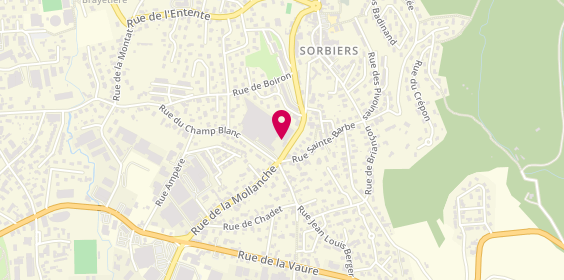 Plan de Chocolaterie Aiguebelle, 2 Rue du Champ Blanc, 42290 Sorbiers