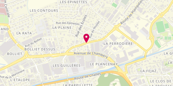 Plan de La Chocolaterie Artisanale, Zone Industrielle des Barillettes 1014 Route Plaimpalais, 73230 Saint-Alban-Leysse