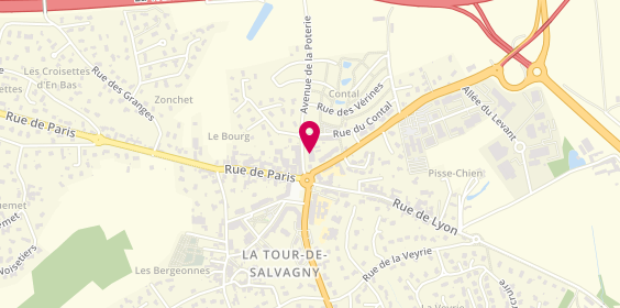 Plan de Chocolaterie et Confiserie Carré Plaisir, 6 avenue de la Poterie, 69890 La Tour-de-Salvagny