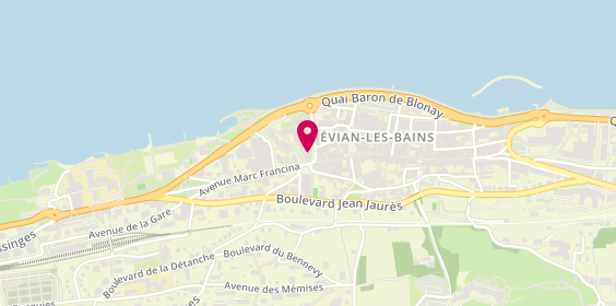 Plan de Boulangerie Pâtisserie Chocolaterie Reibel, 1 Rue de la Monnaie, 74500 Évian-les-Bains