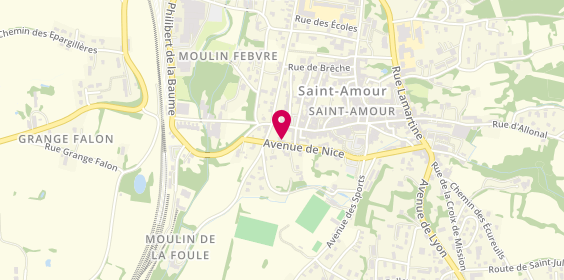 Plan de AGM Artisan Chocolatier, 16 avenue de Nice, 39160 Saint-Amour