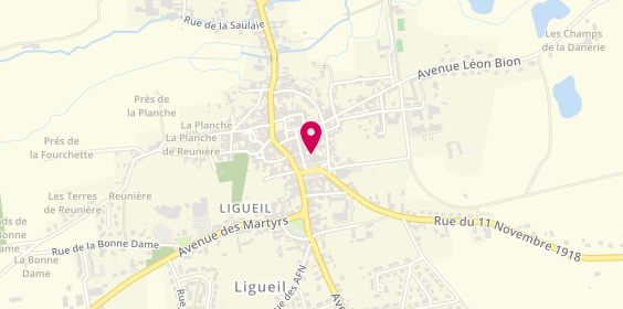 Plan de Boulangerie Hamelin, 2 place du General Leclerc, 37240 Ligueil