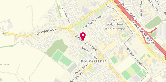 Plan de Boulangerie David, Rue 1er Mars, 68300 Saint-Louis