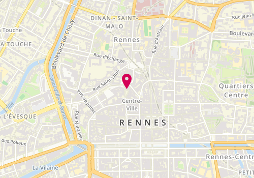 Plan de Jeff de Bruges, 20 Rue Rallier du Baty, 35000 Rennes