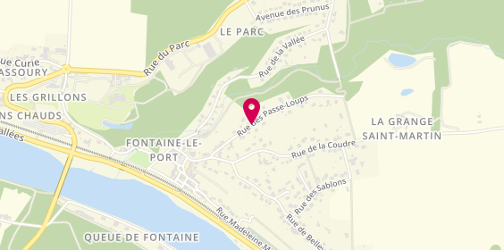 Plan de La Confiserie Melunaise, 12 Rue des Passe Loups, 77590 Fontaine-le-Port