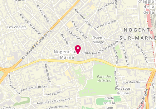 Plan de De Neuville, 88 Grande Rue Charles de Gaulle, 94130 Nogent-sur-Marne