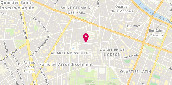 Plan de Chapon et la Chocolaterie de l'Eglise, 34 Rue Saint-Sulpice, 75006 Paris