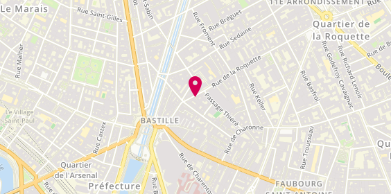 Plan de La Manufacture de Glace Alain Ducas, 40 Rue de la Roquette, 75011 Paris