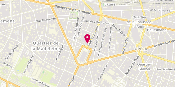Plan de Chocomadeleine, 3 Rue Tronchet, 75008 Paris